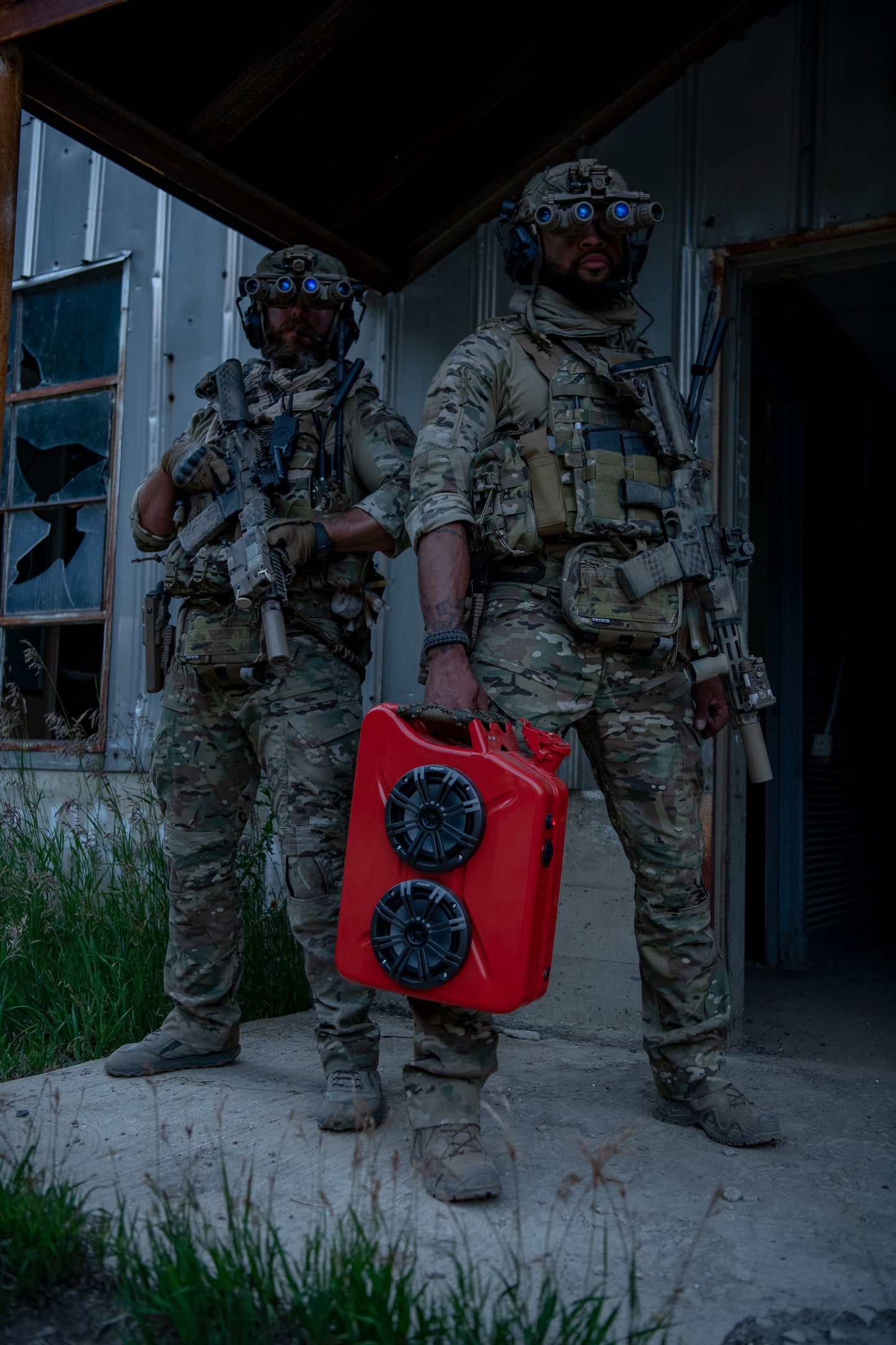 CHERRY RED JERRY CAN RADIO